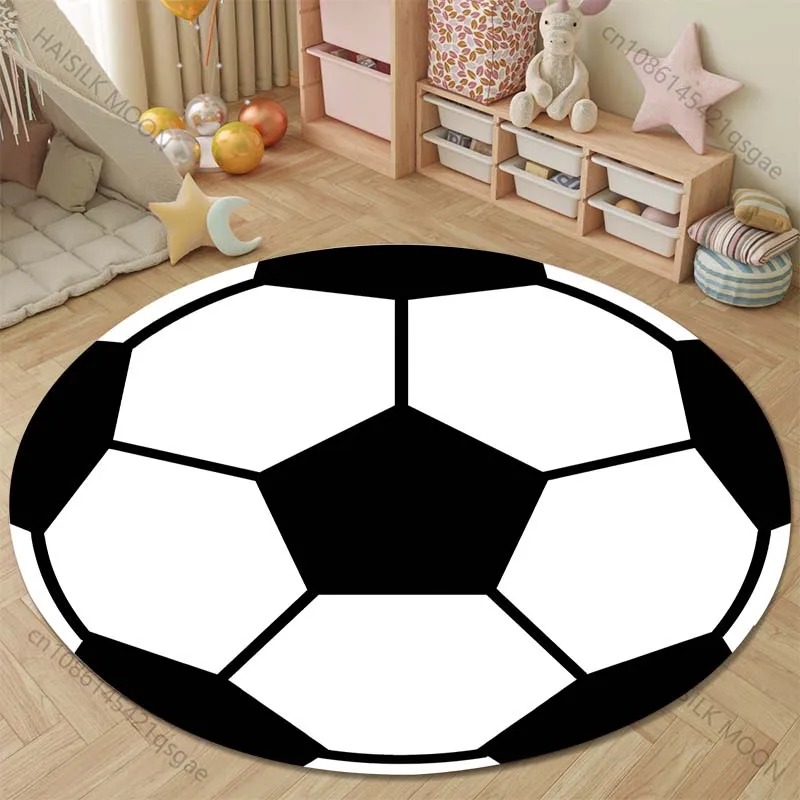 Hunting Outdoor Rug - 곰 발자국 무늬 나무 원형 러그,