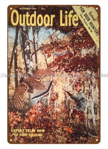 Hunting Quail - 1956 OUTDOOR LIFE 메추리 사냥 금속