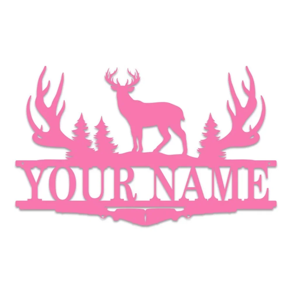 벅 앤틀러 분할 모노그램 사인 헌팅 캠프 장식 아이템, - Outdoor Hunting Names 리뷰 및 가격