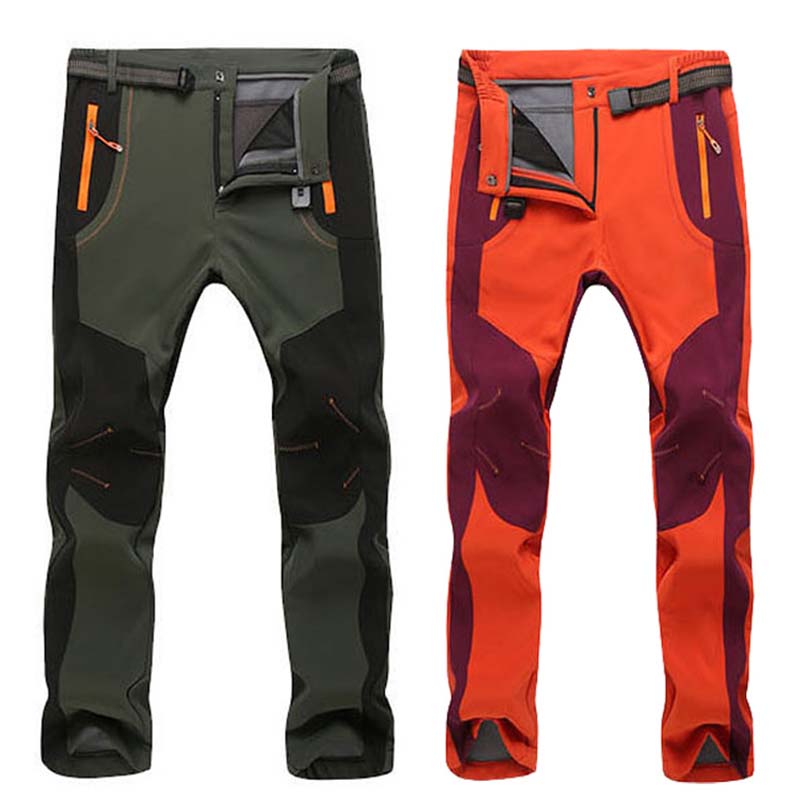가을 겨울 야외 남성 및 여성 소프트 쉘 바지, 두꺼운 - Outdoor Hunting Pants Women 리뷰 및 가격