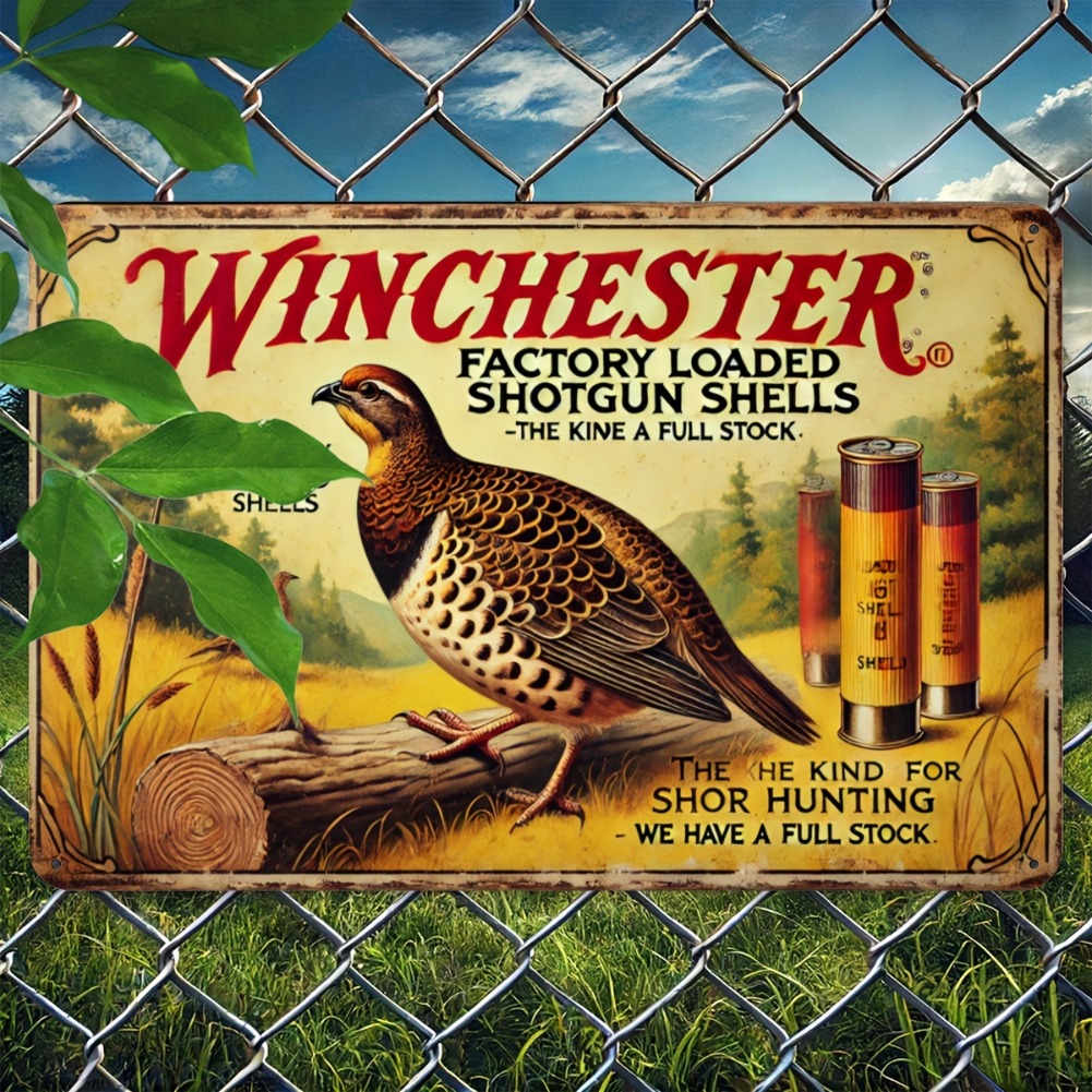 빈티지 튼튼한 금속 플라크 벽 장식, 가정 사무실 바  - Hunting Quail 리뷰 및 가격