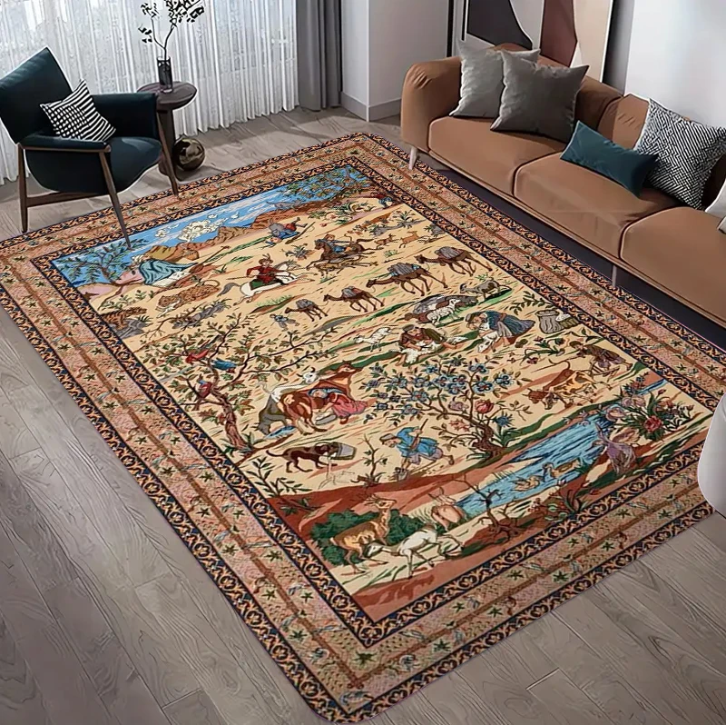 빈티지 페르시아 사냥꾼풍 꽃무늬 러그, 거실용 클래식  - Hunting Outdoor Rug 리뷰 및 가격