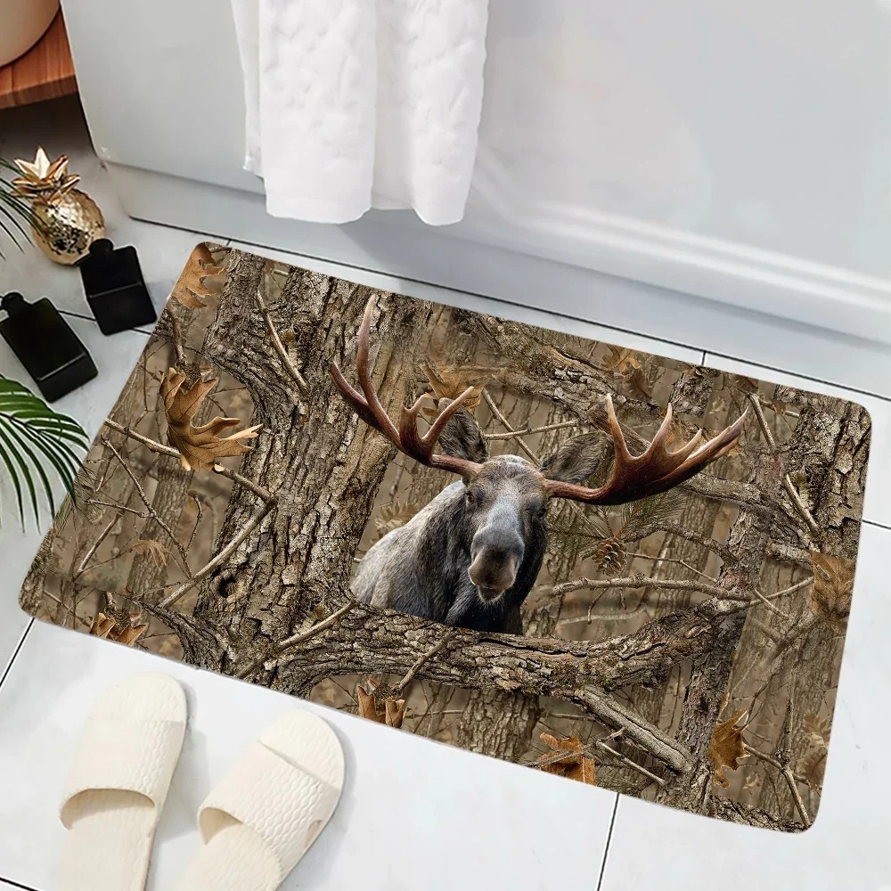 위장 숲 멧돼지 프린트 도어 매트 대담하고 사냥 테마가 - Hunting Outdoor Rug 리뷰 및 가격