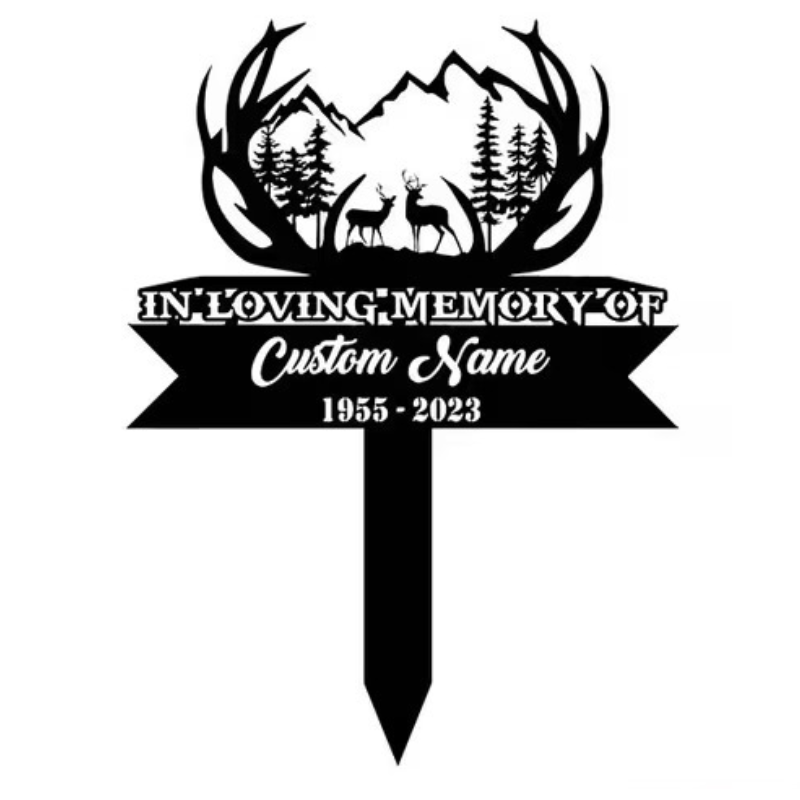 맞춤형 사슴 사냥 기념 묘표 - 이름과 날짜 각인, 사 - Outdoor Hunting Names 리뷰 및 가격
